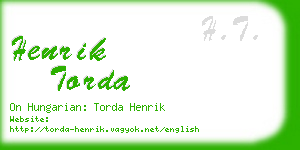 henrik torda business card
